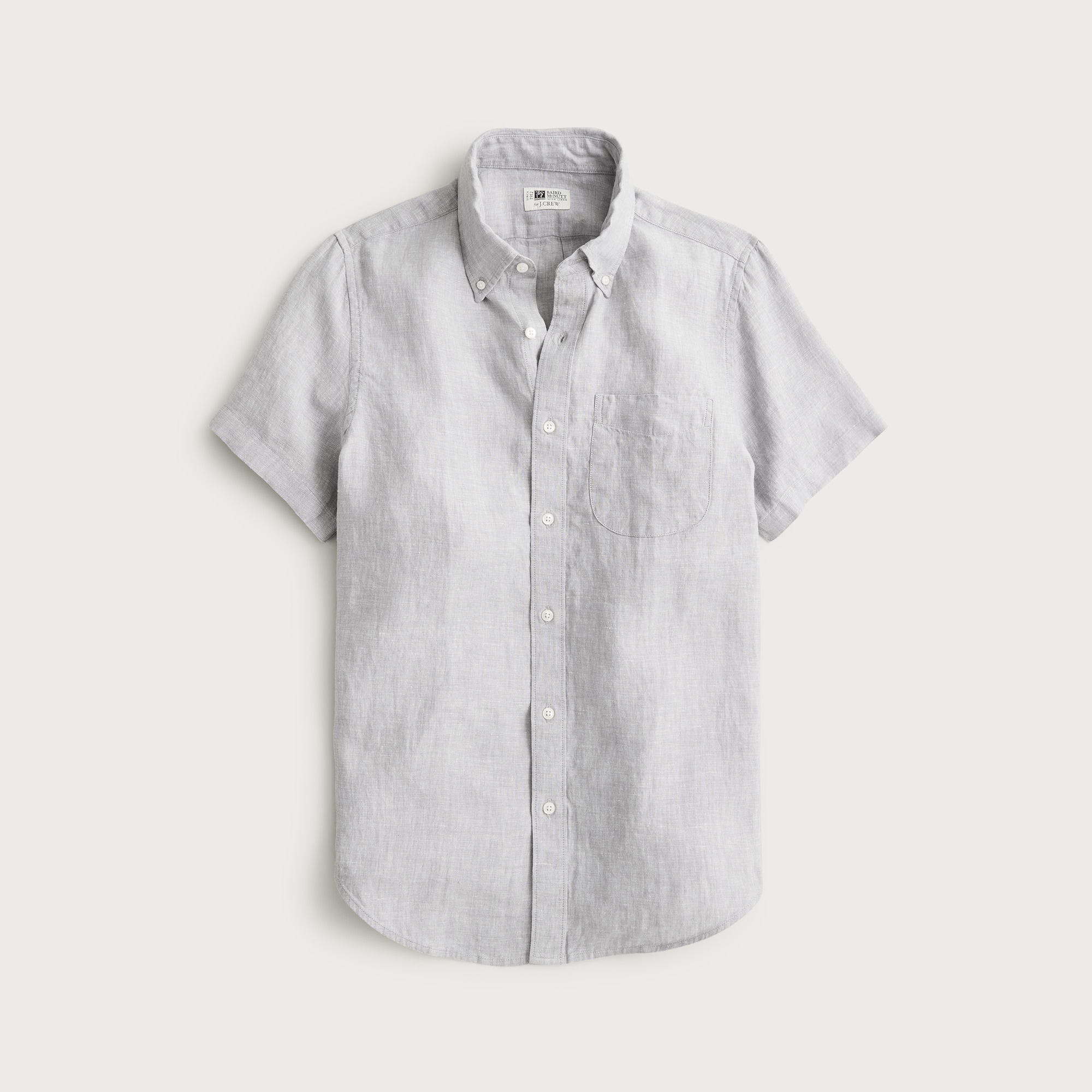 J.Crew Men's Short-Sleeve Baird Mcnutt Irish Linen Shirt (Size Large)