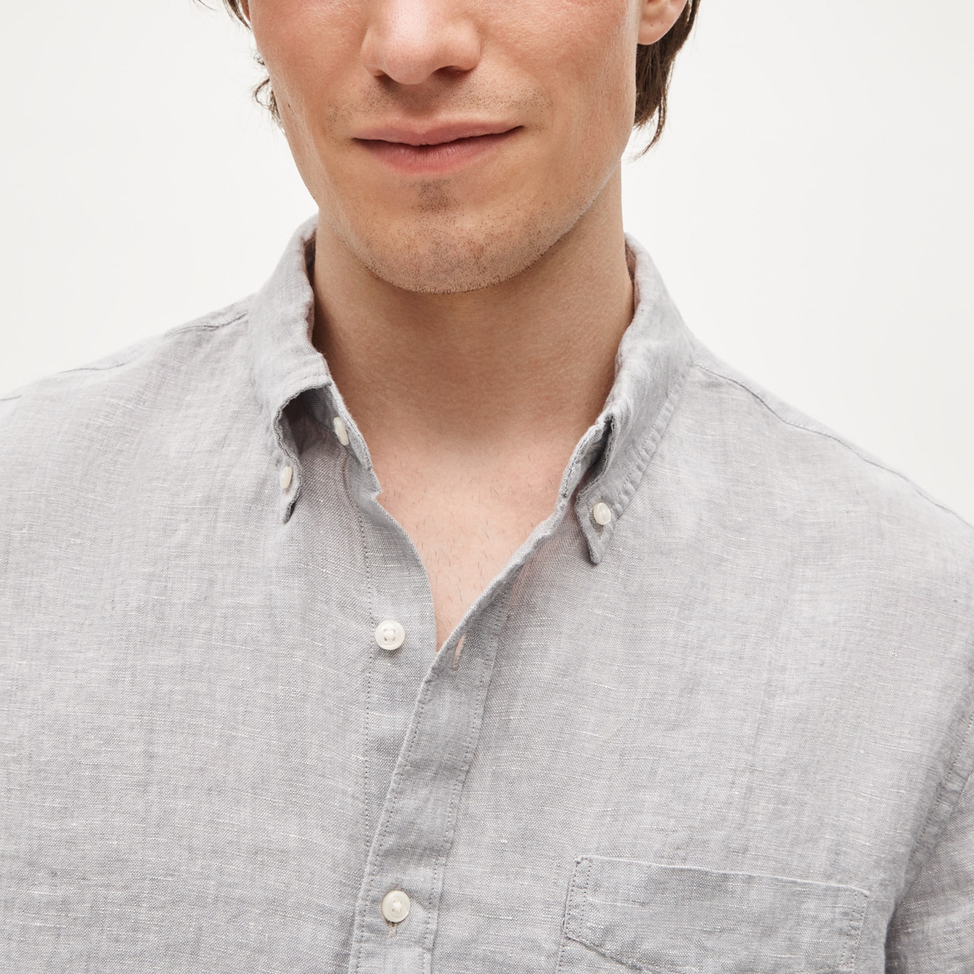 Short-sleeve Baird McNutt Irish linen shirt