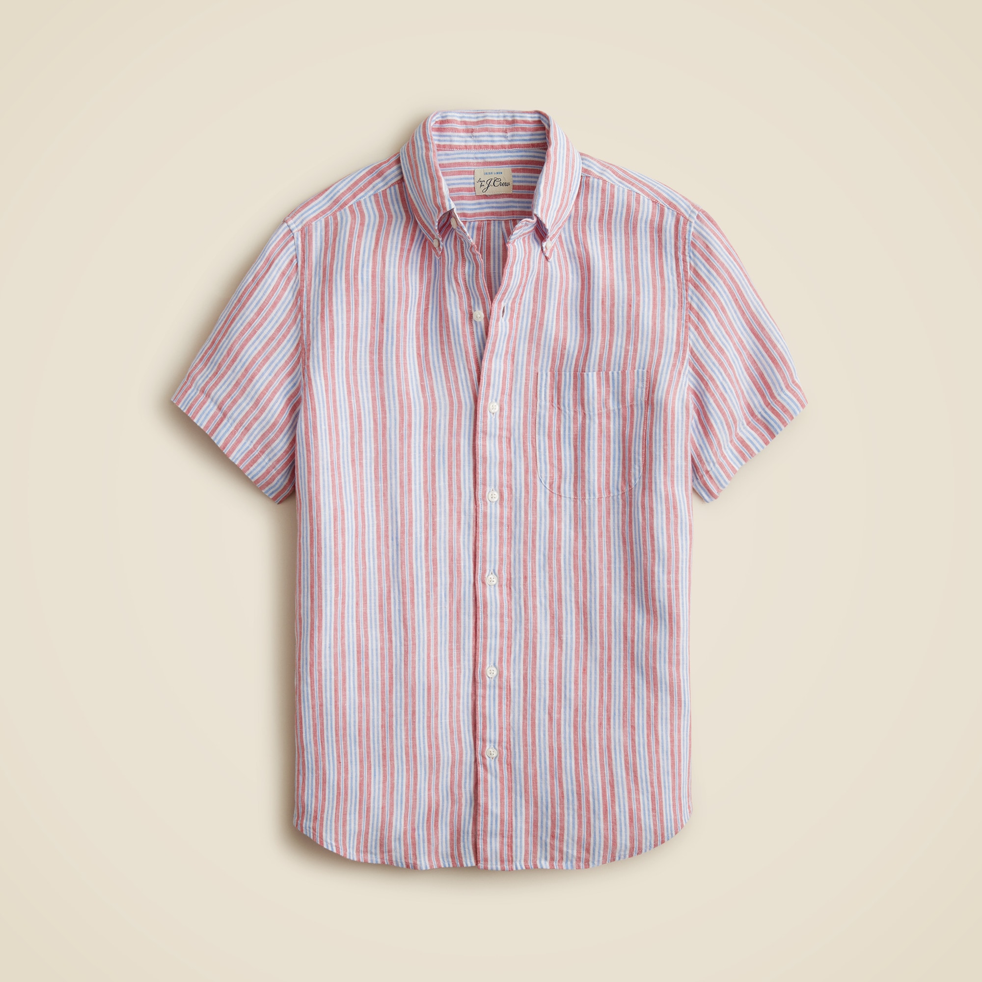 mens Short-sleeve Baird McNutt Irish linen shirt