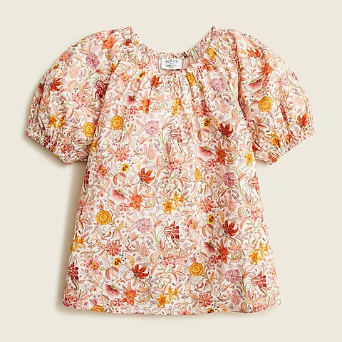  Girls' puff-sleeve top in Liberty® floral
