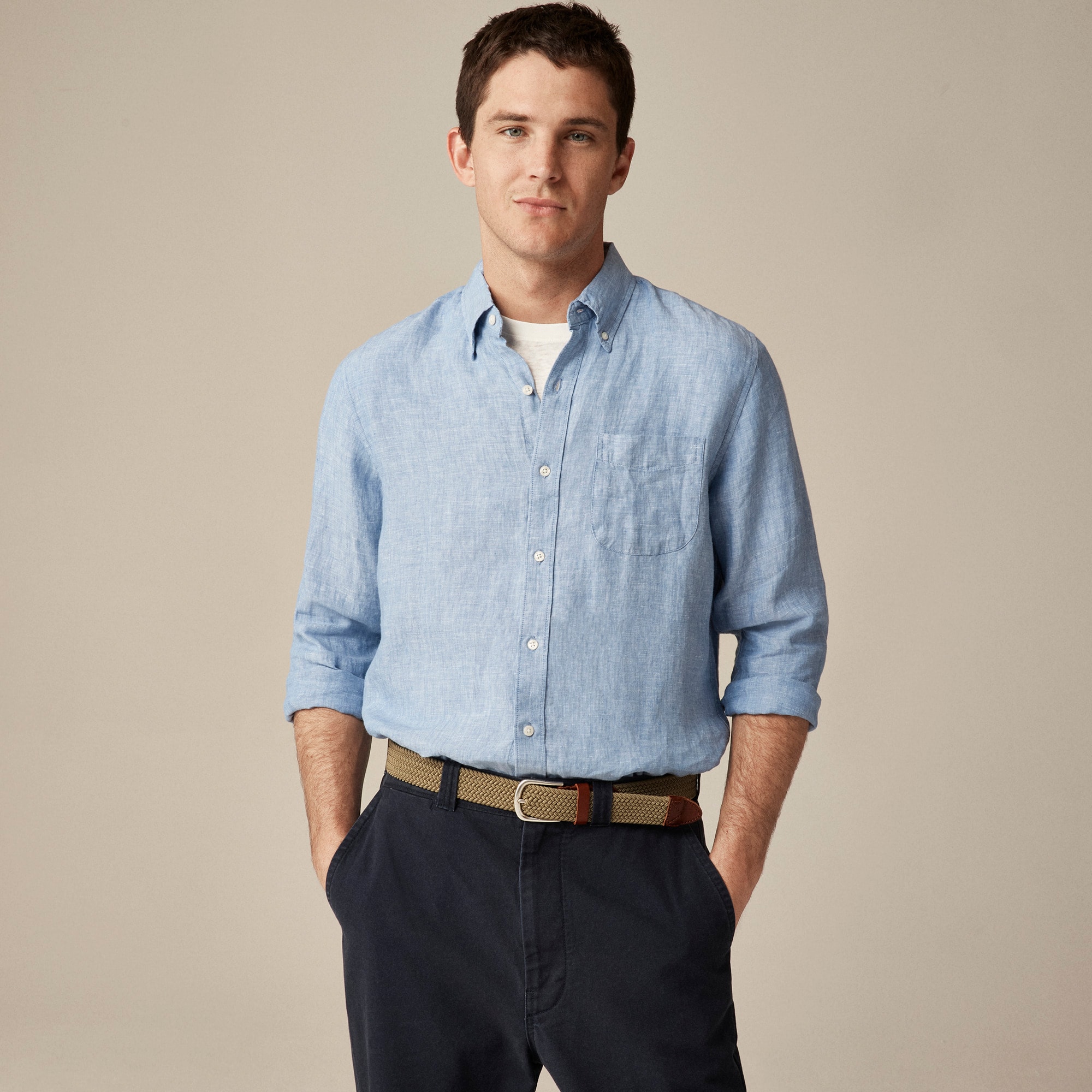  Slim Baird McNutt Irish linen shirt