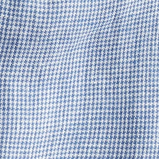Slim Baird McNutt garment-dyed Irish linen shirt MINI HOUNDSTOOTH SPRING