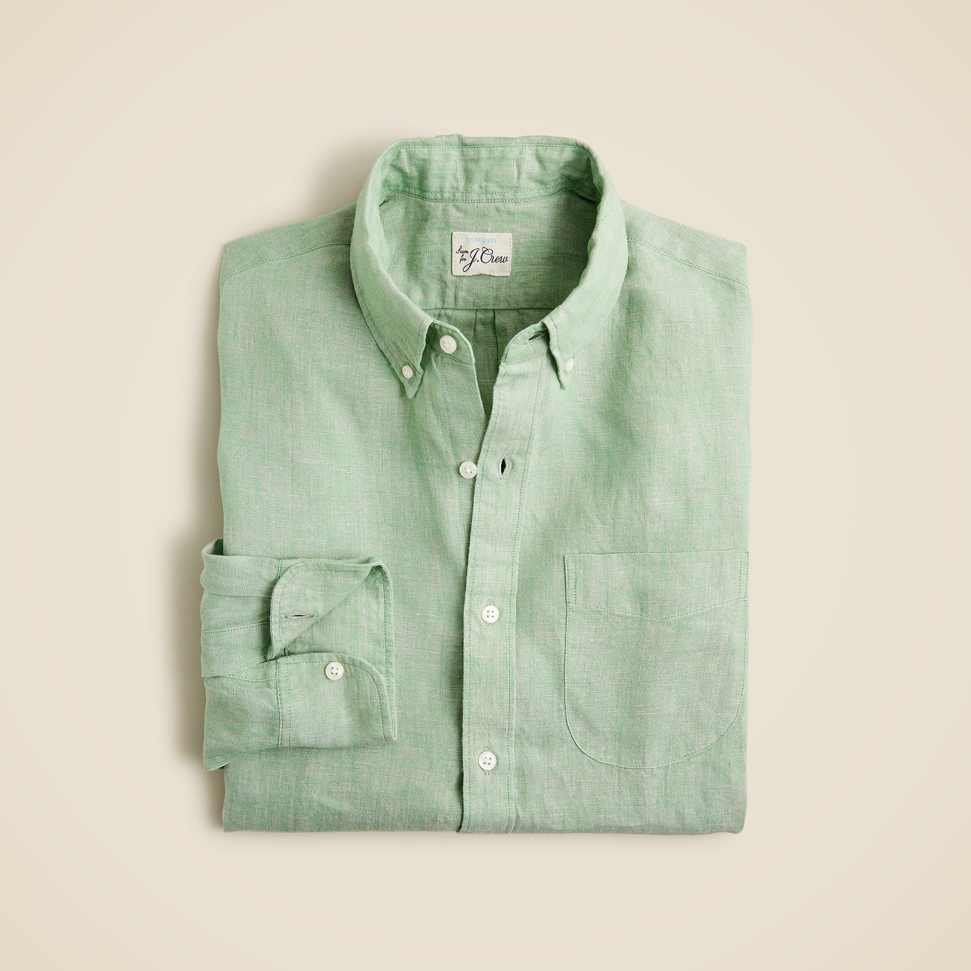 mens Slim Untucked Baird McNutt Irish linen shirt