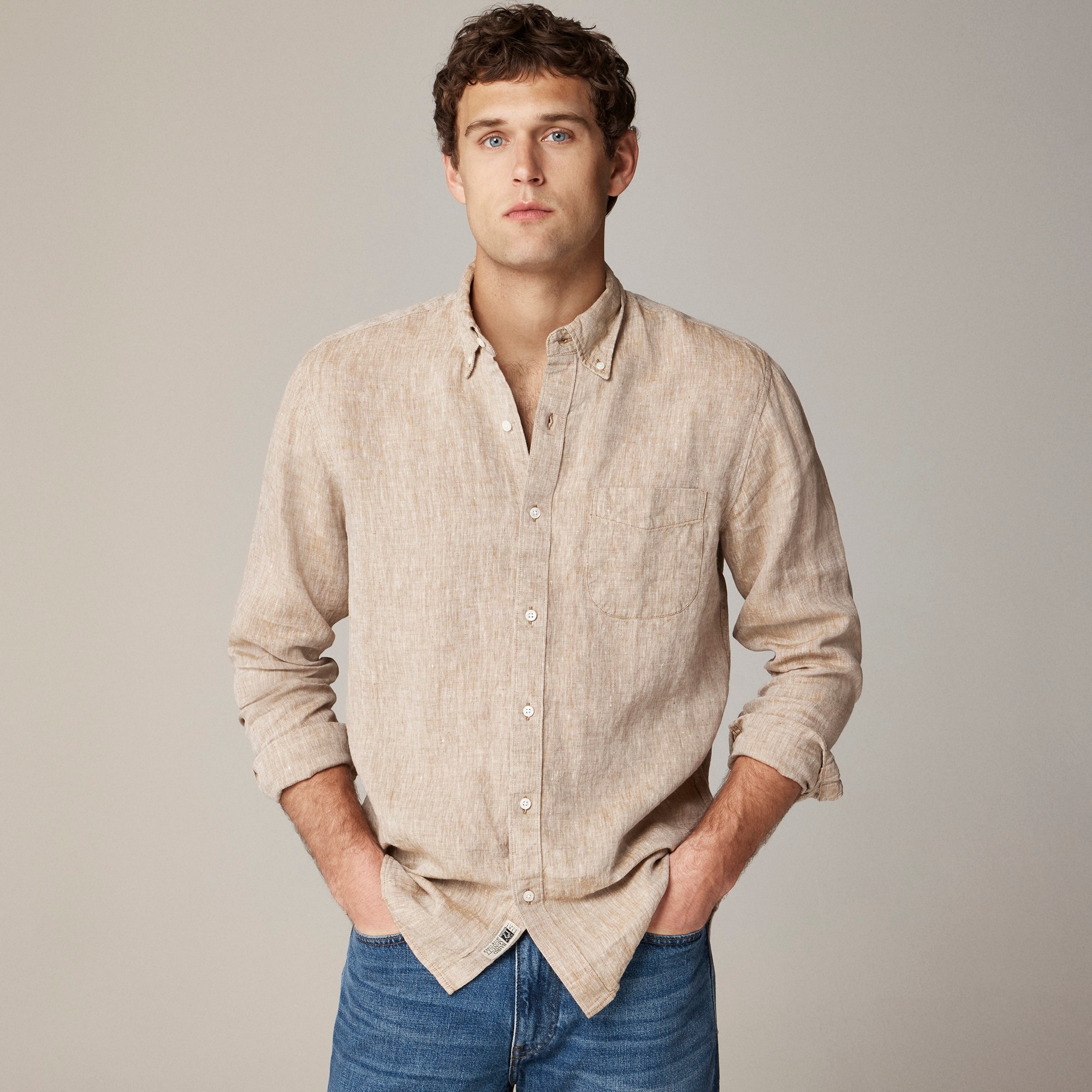  Slim Untucked Baird McNutt Irish linen shirt