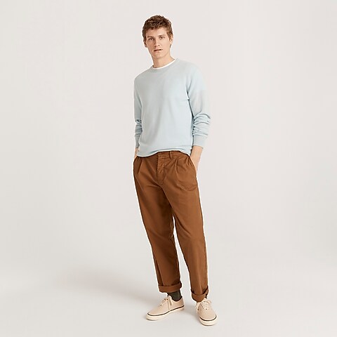 mens Classic Relaxed-fit pleated chino pant