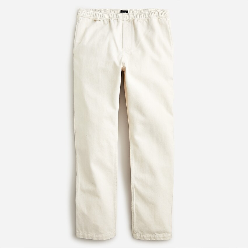 j.crew: relaxed tapered drawstring pant in slub cotton twill for men, right side, view zoomed