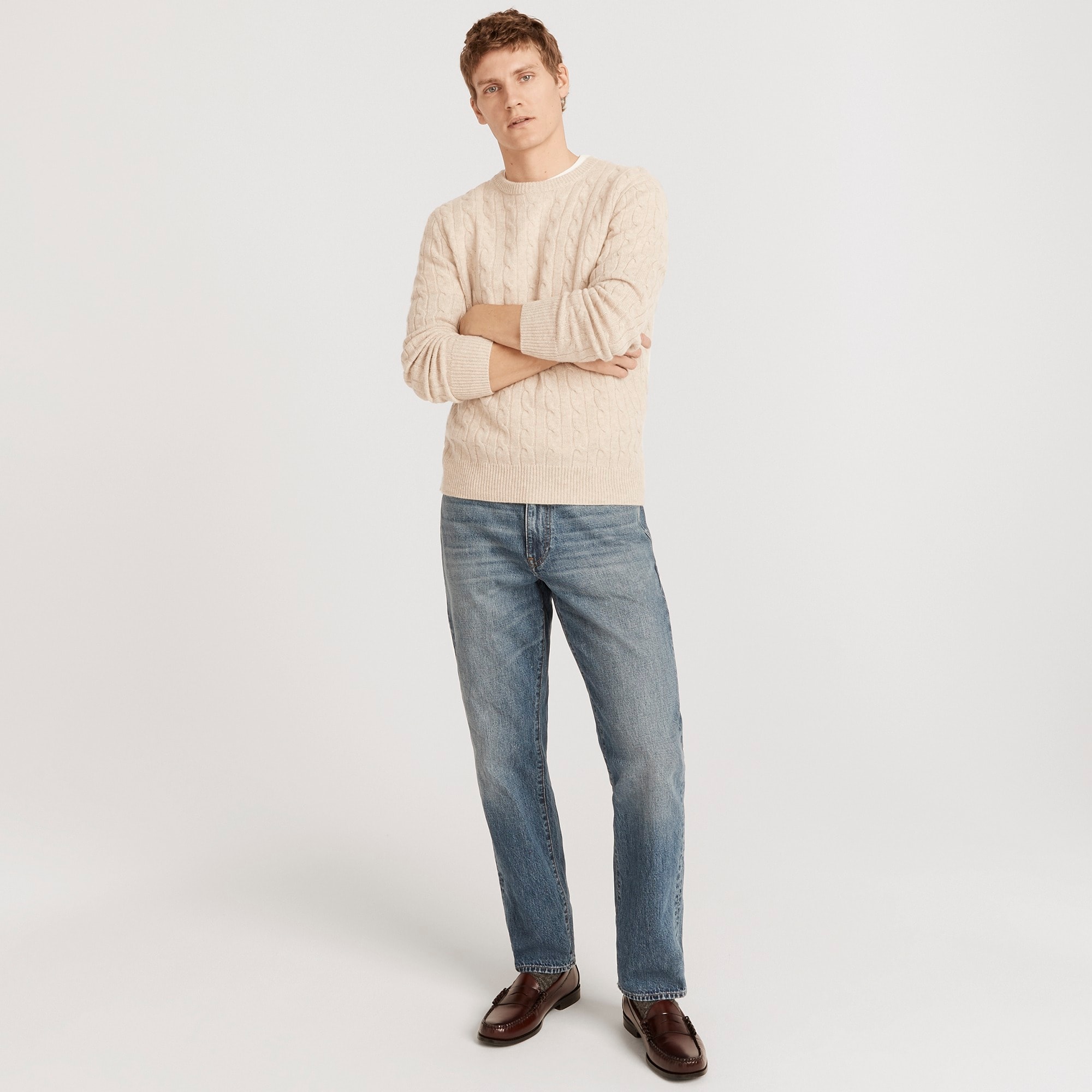 j.crew: classic relaxed-fit jean in four-year wash for men