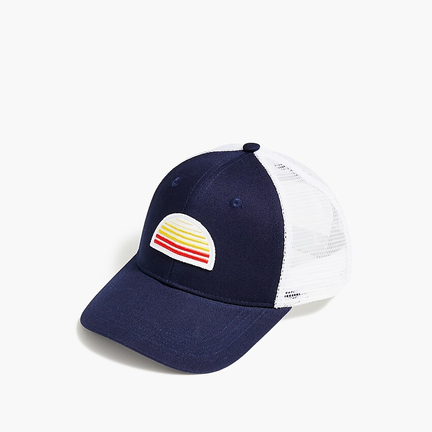factory: boys' sunset trucker hat for boys, right side, view zoomed