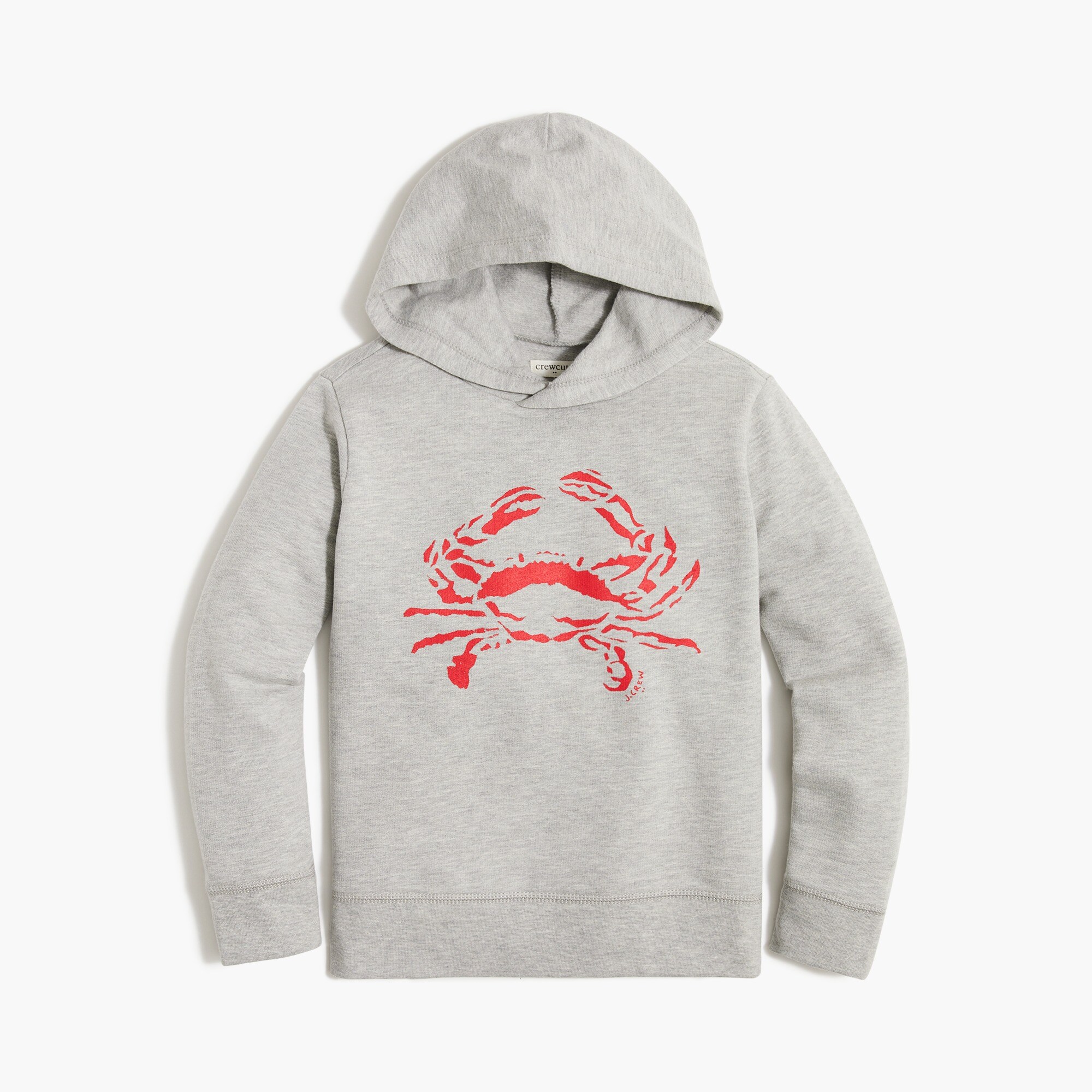 Kids' long-sleeve crab hoodie