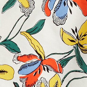 6" stretch swim trunk in print GOLDFISH BLUE YELLOW 