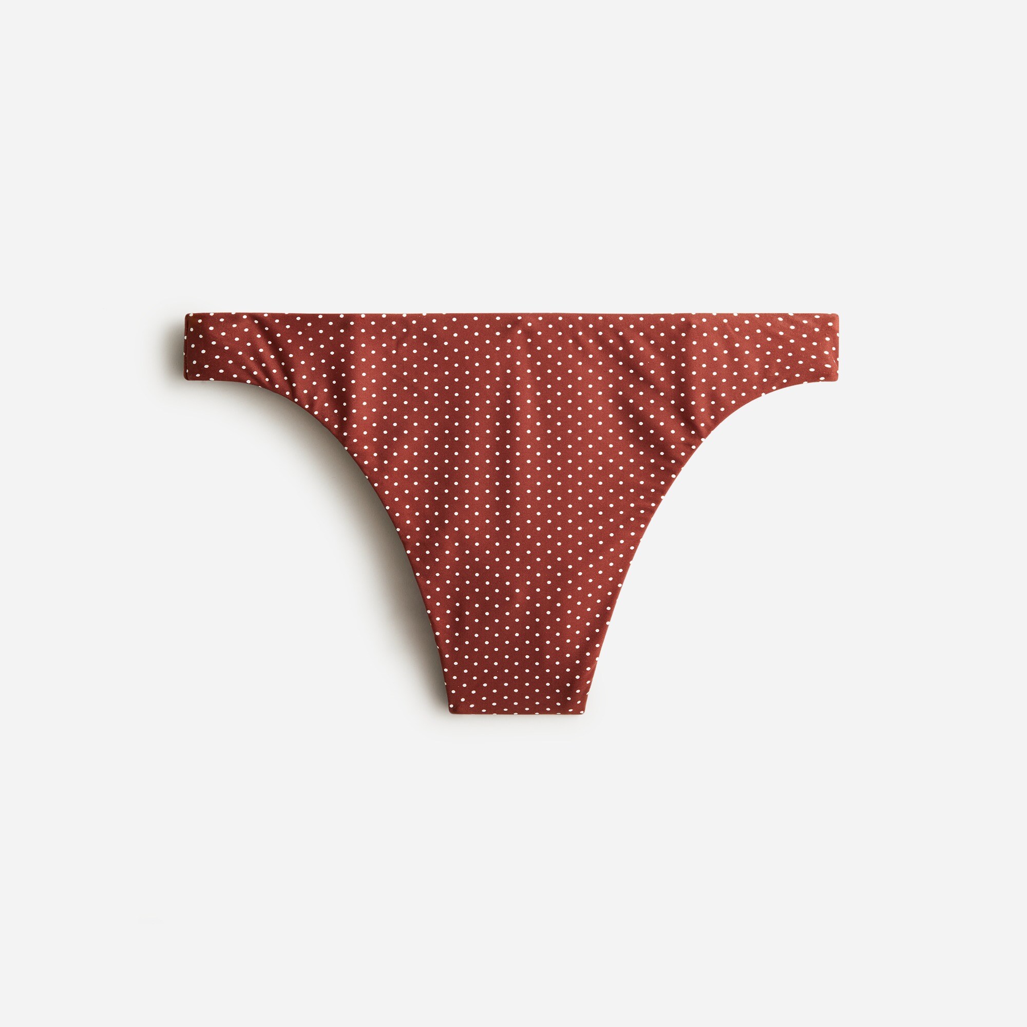 High-rise cheeky bikini bottom in polka dot