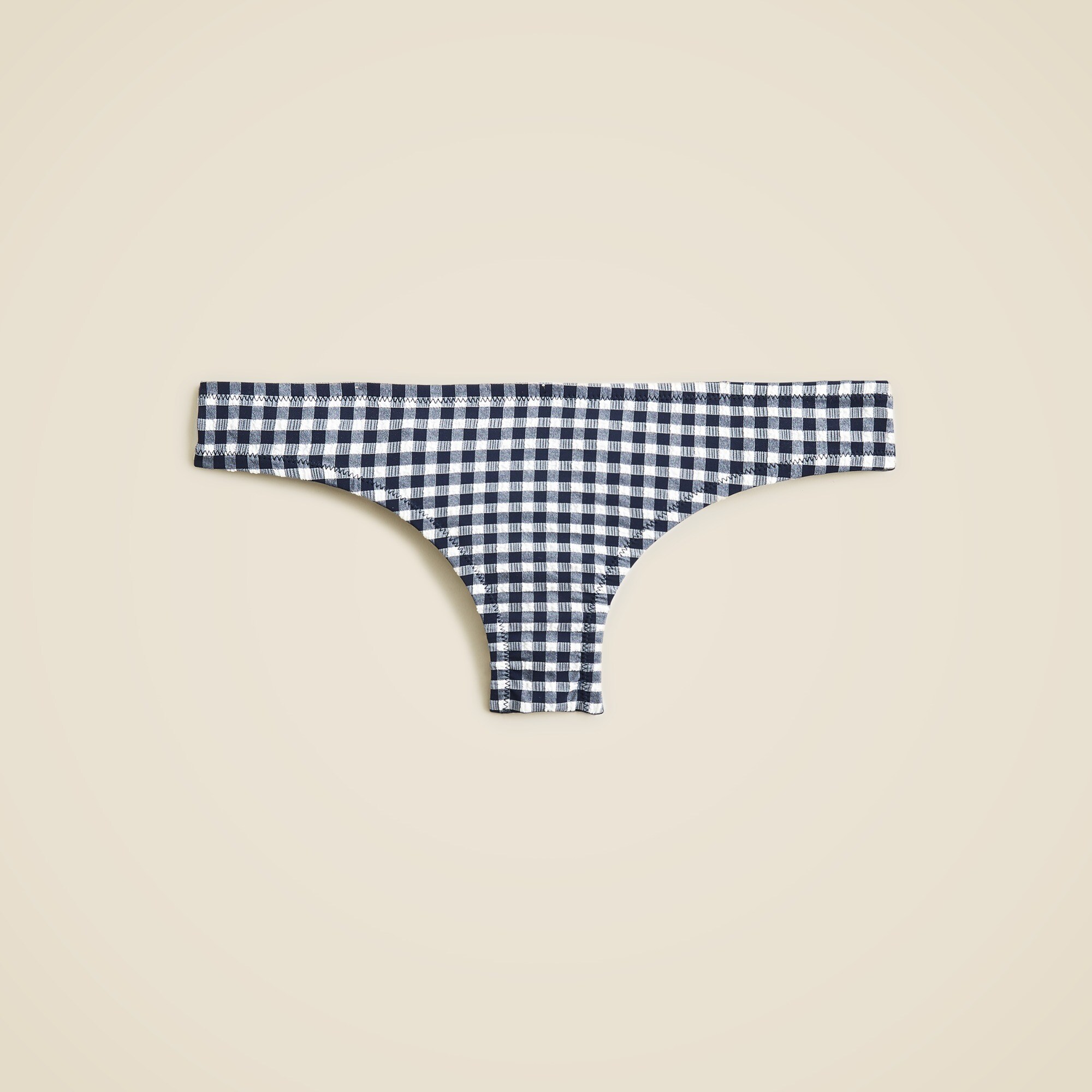 Classic full-coverage bikini bottom in gingham