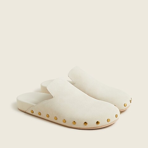 womens Pacific studded clogs in suede