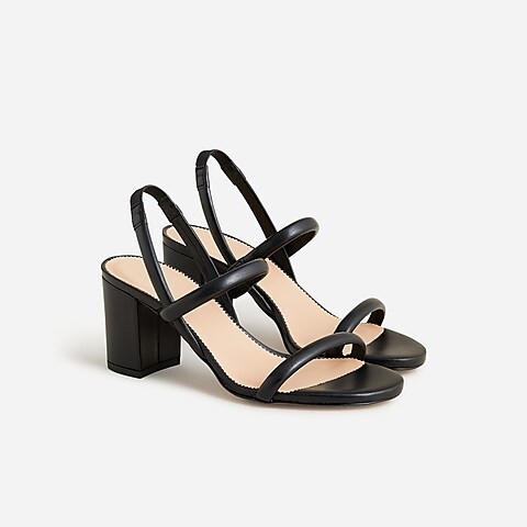 womens Lucie slingback block-heel sandals in leather
