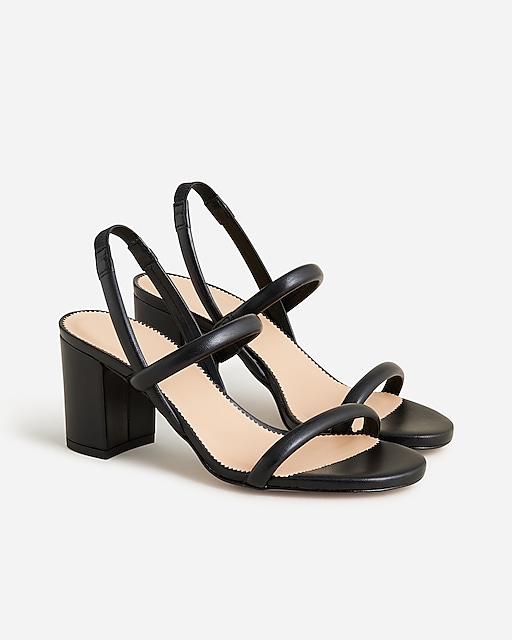  Lucie slingback block-heel sandals in leather