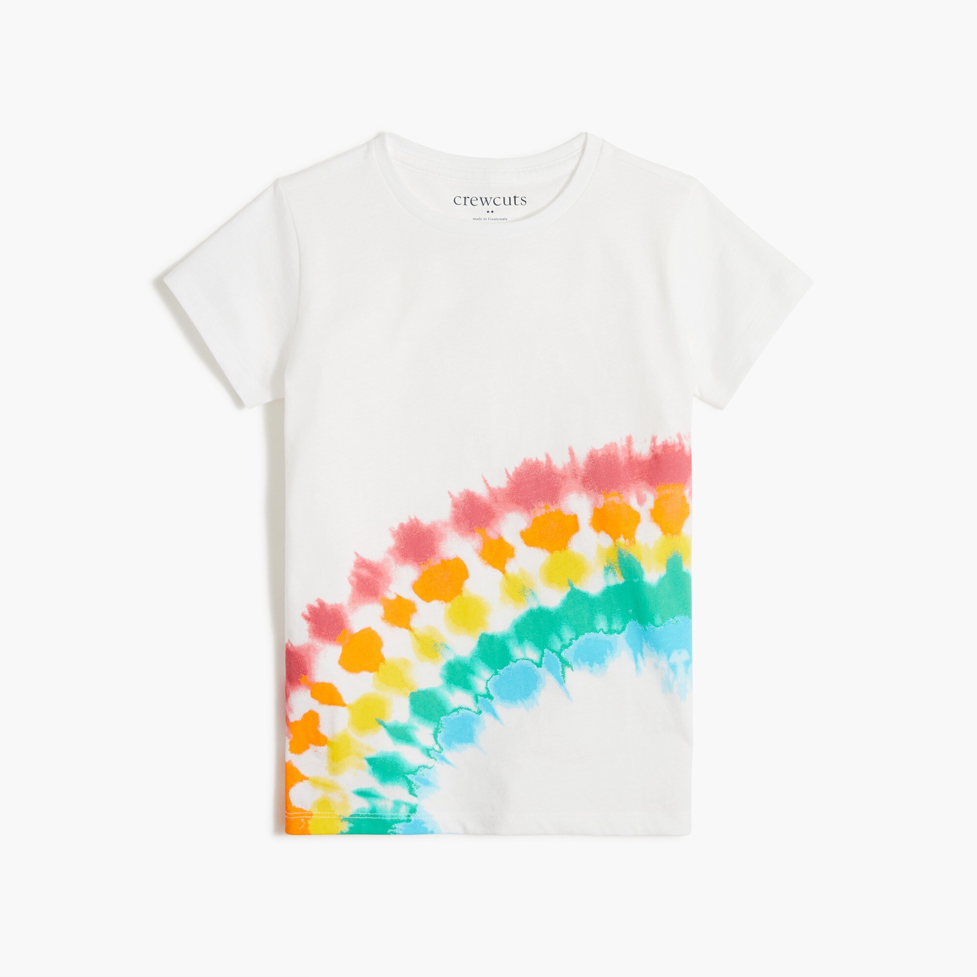 girls' tie-dyed rainbow tee for girls