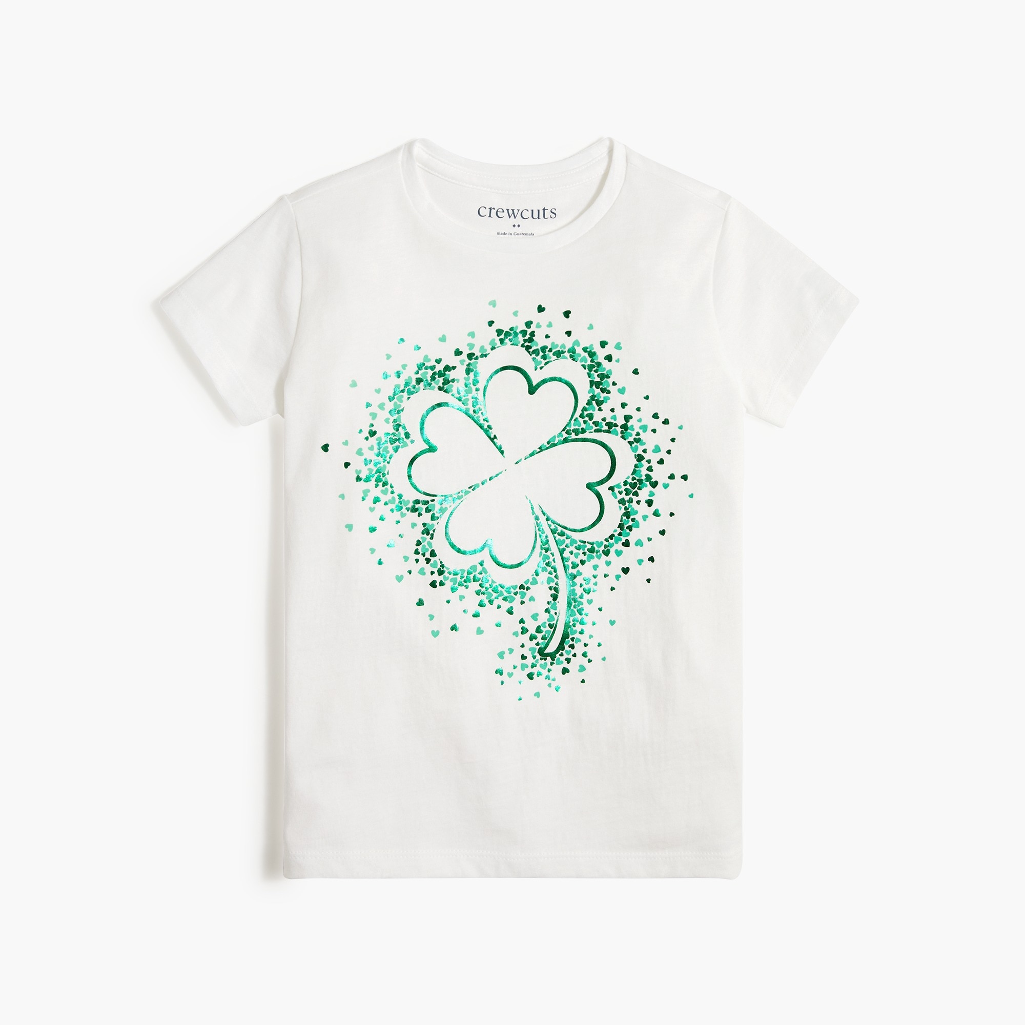 Girls' four leaf clover graphic tee