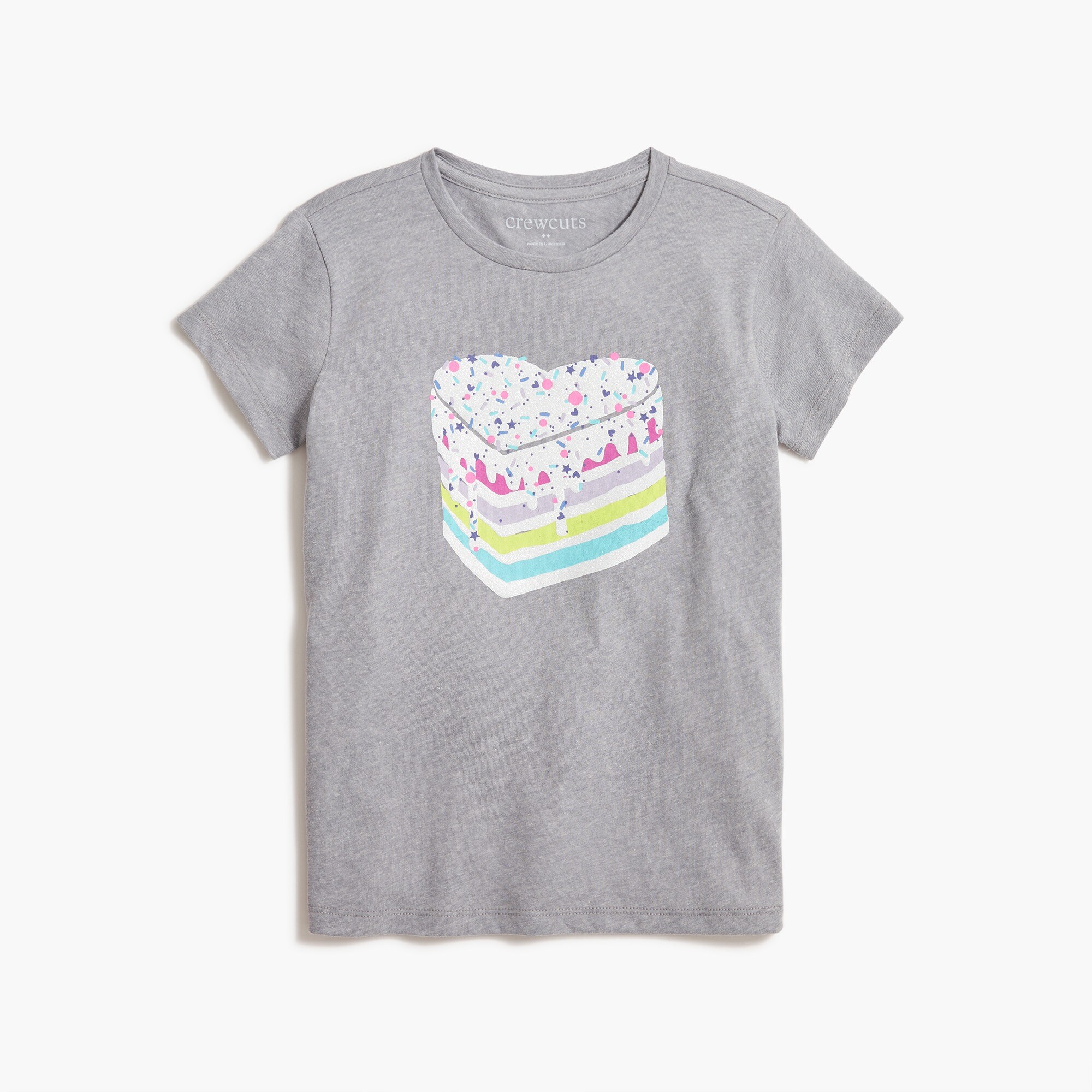 Girls' heart-shaped cake graphic tee