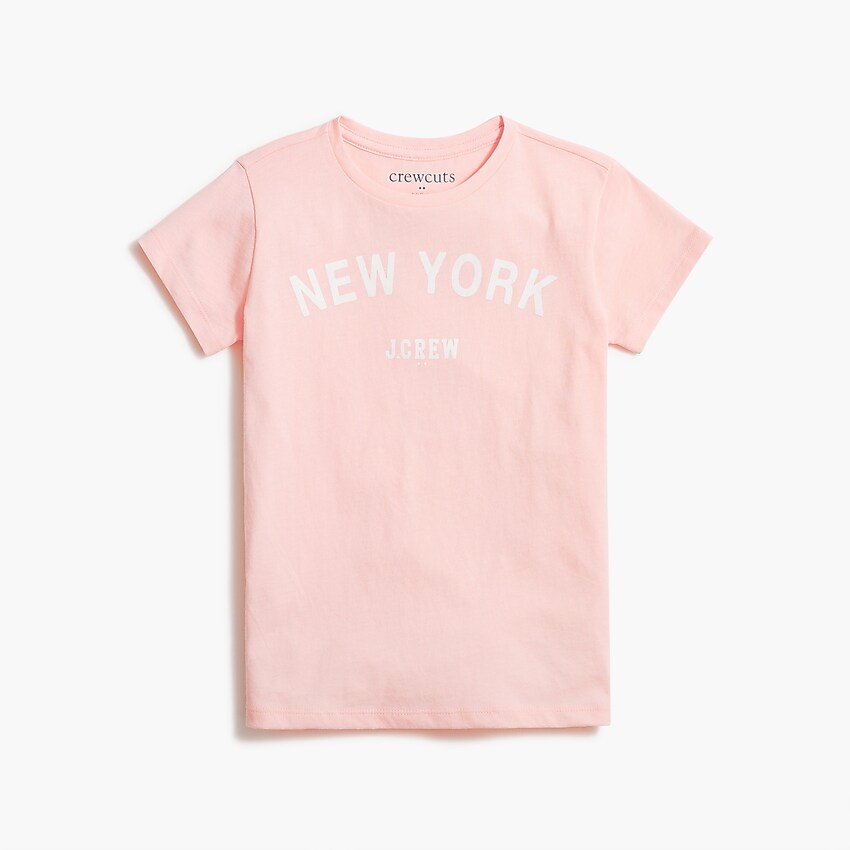 factory: girls' new york graphic tee for girls, right side, view zoomed
