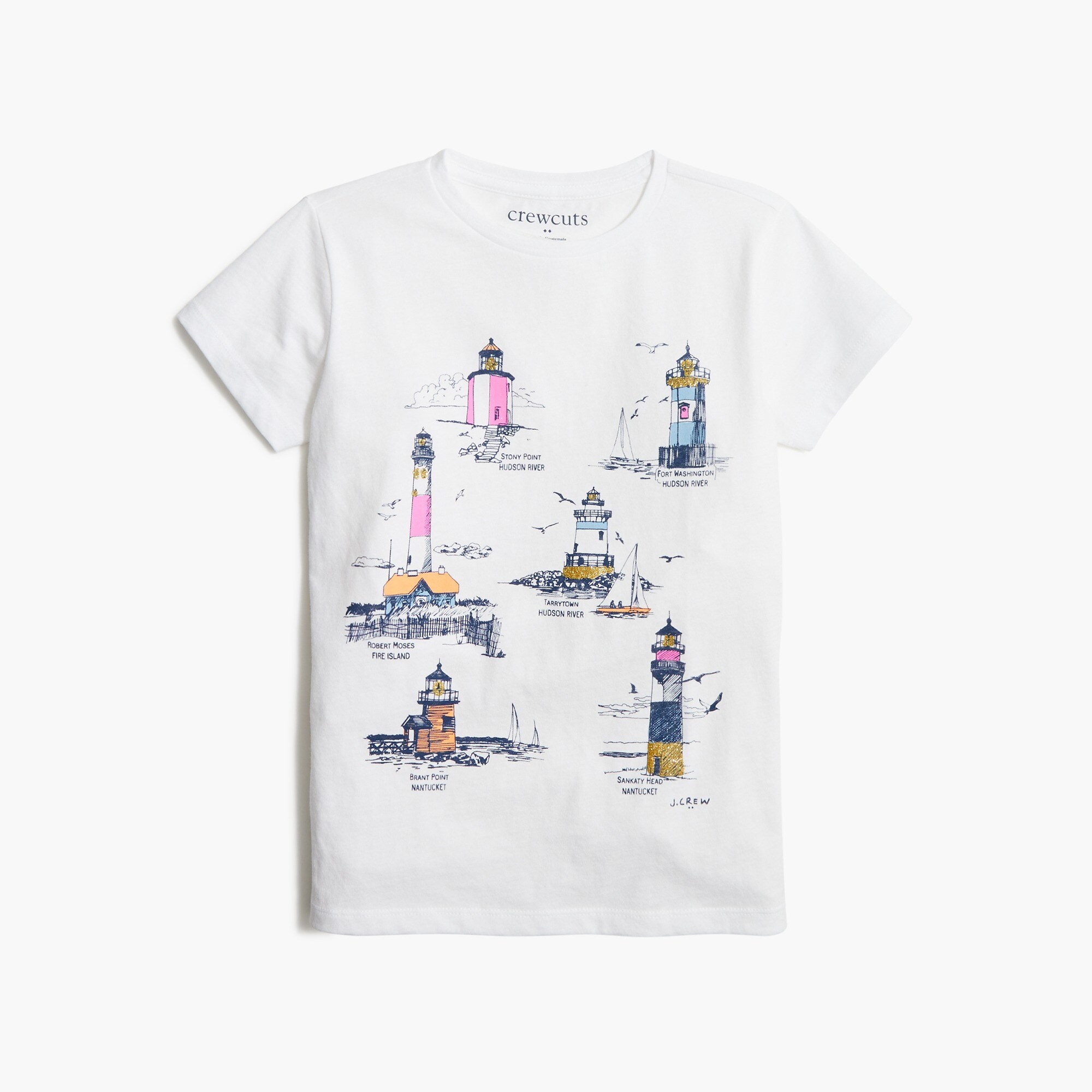 Girls' lighthouse graphic tee
