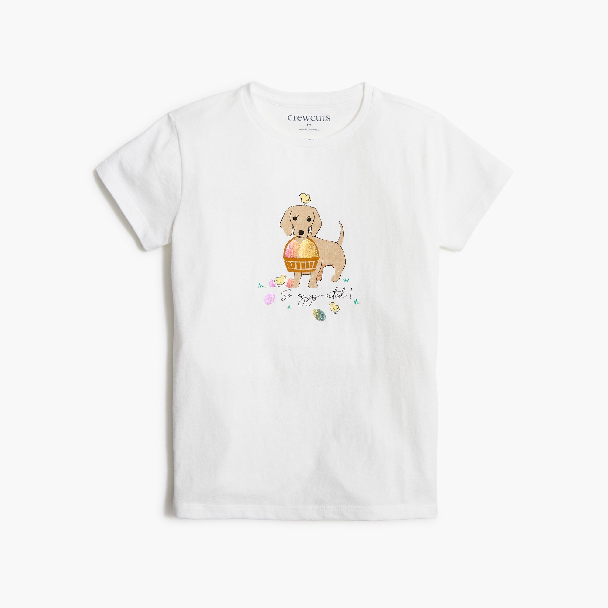Girls' dog graphic tee