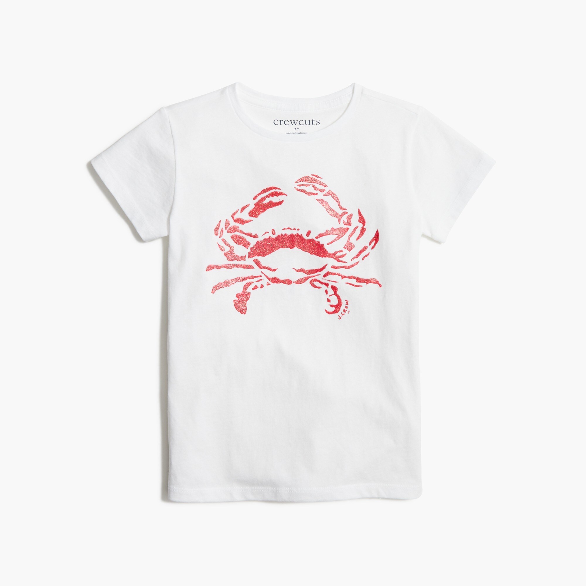 Girls' crab graphic tee