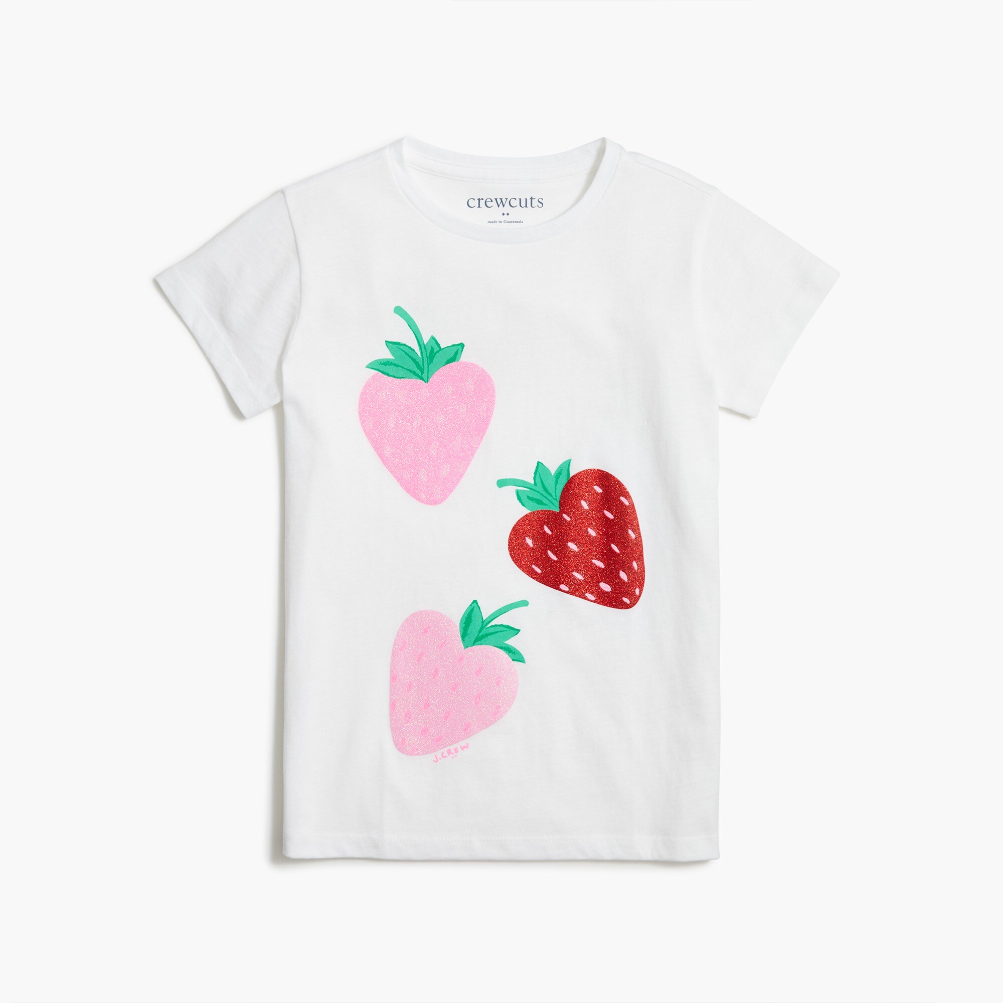 Girls' strawberry graphic tee