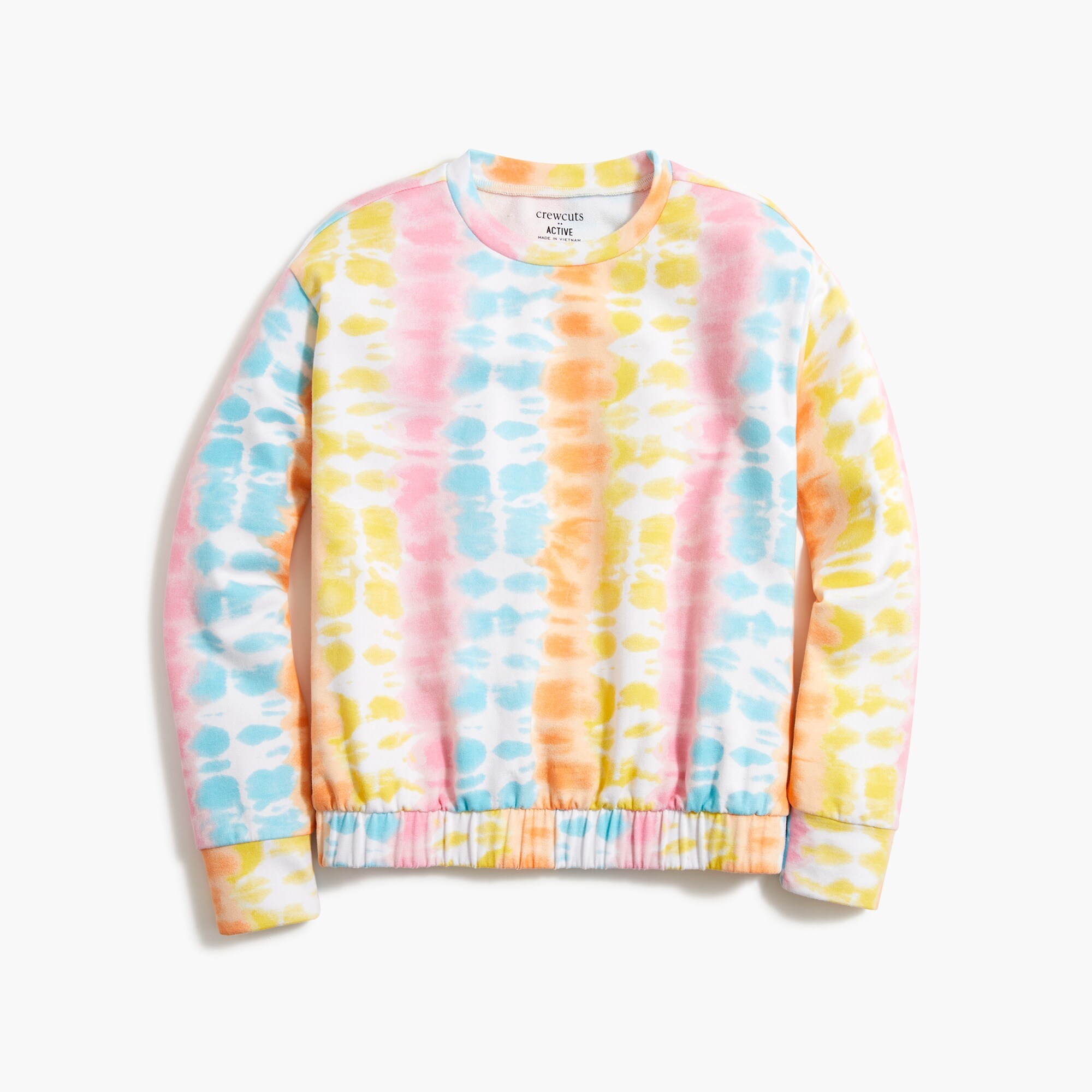 Girls' rainbow tie-dyed sweatshirt