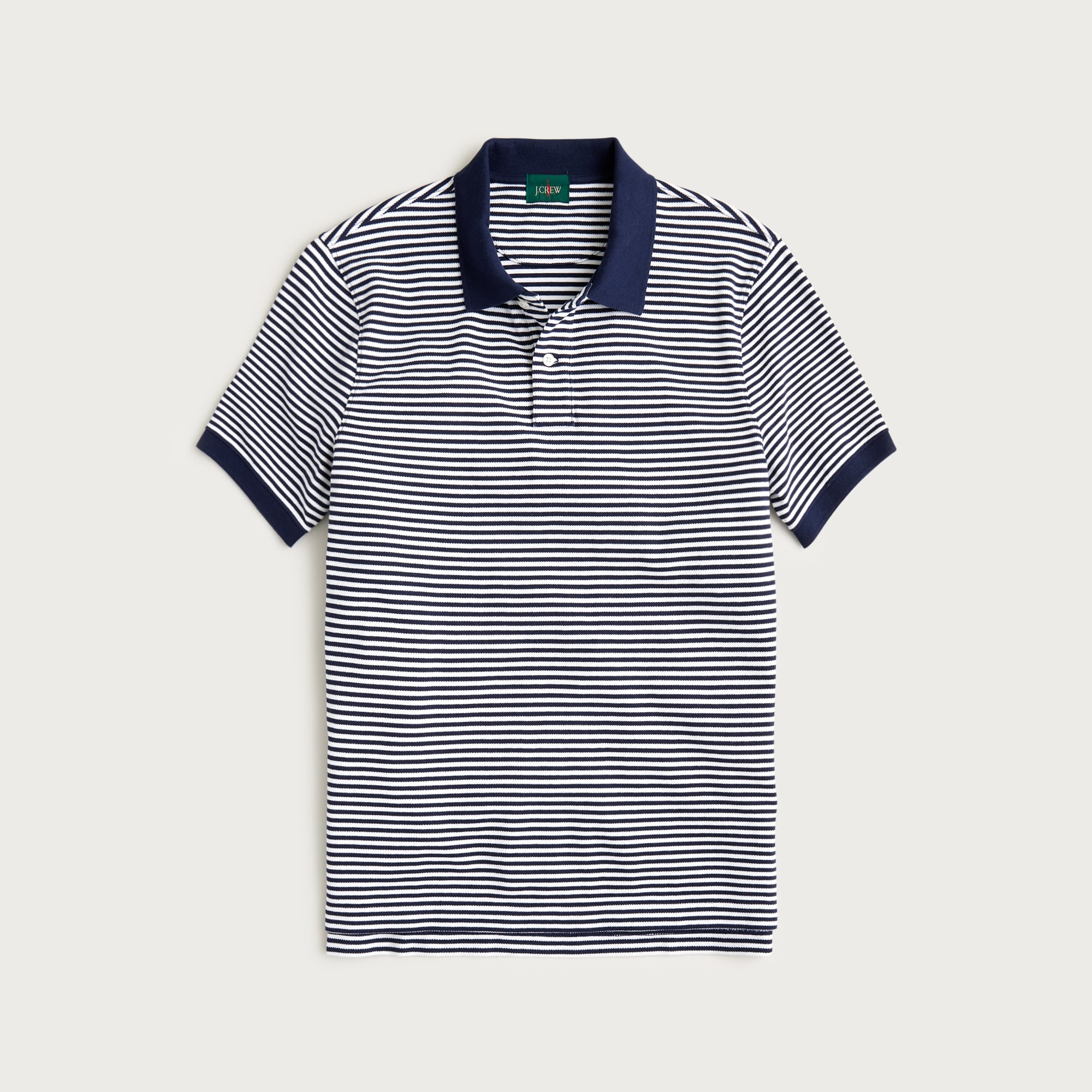 Piqué polo shirt in stripe
