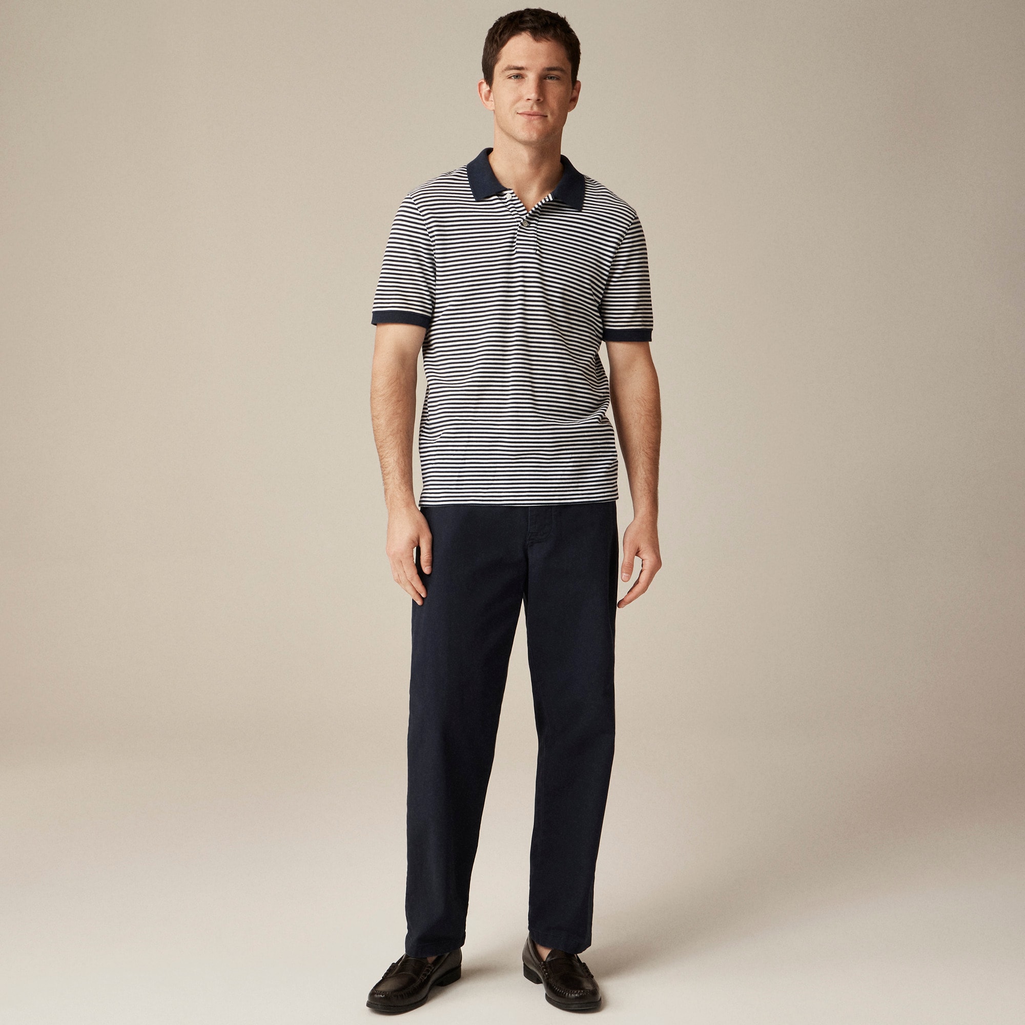 Piqué Polo Shirt In Stripe For Men | J.Crew
