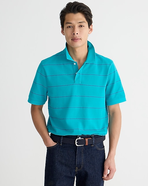 mens Slim piqu&eacute; polo shirt in stripe