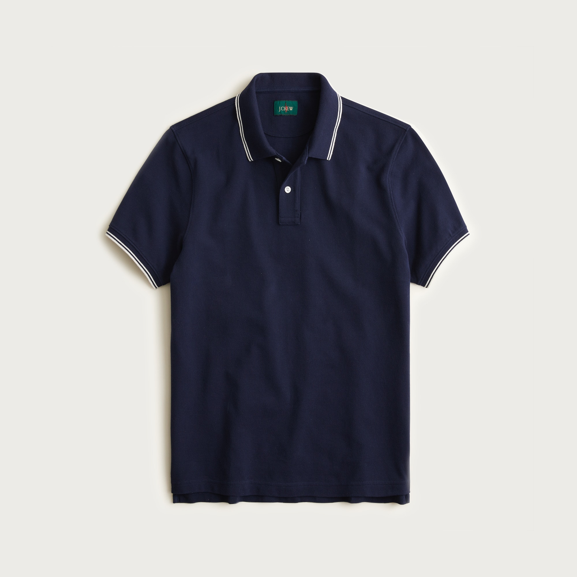 Sueded Cotton Polo Shirt In Stripe For Men | J.Crew