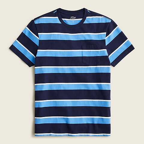  Cotton pocket T-shirt in stripe