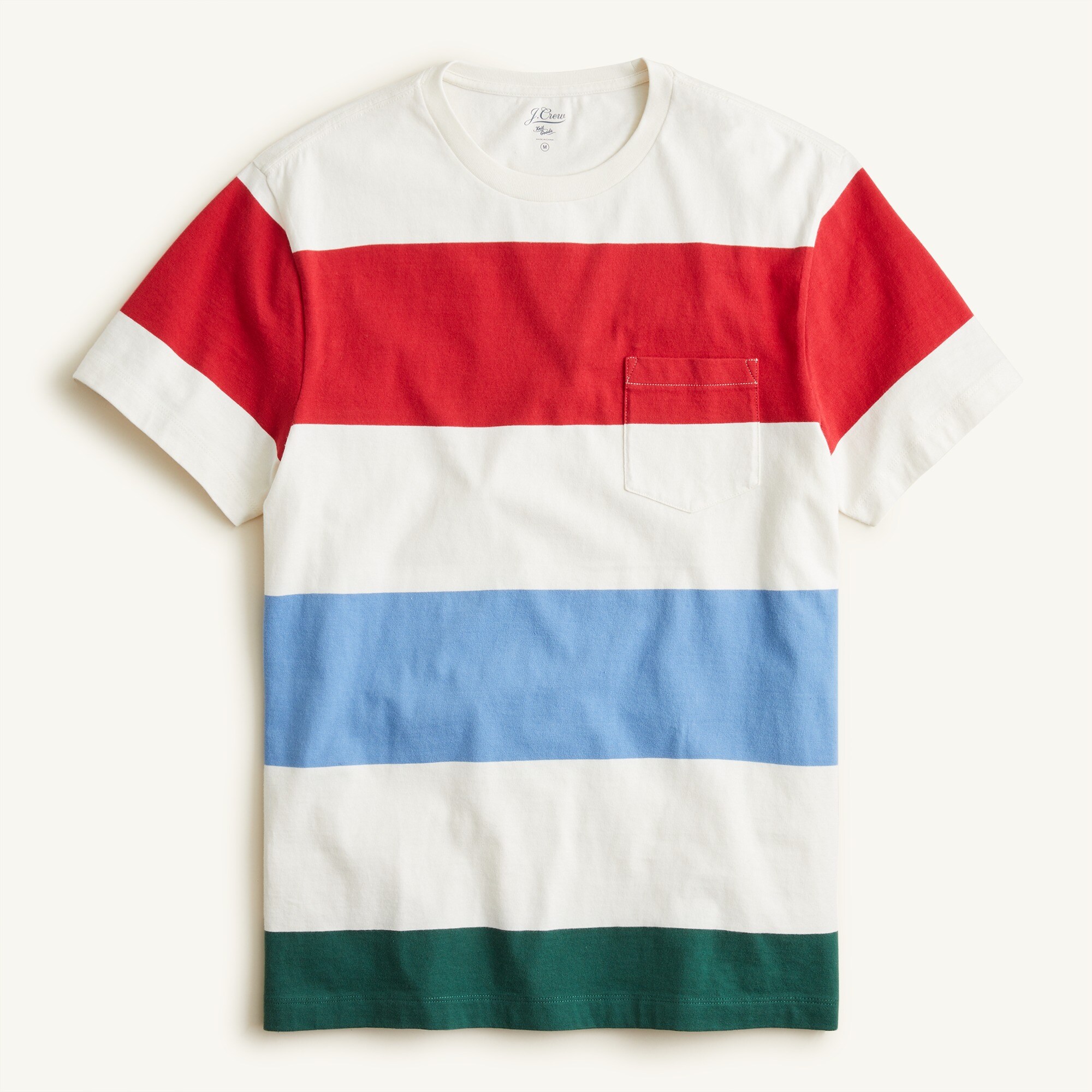 Cotton Pocket T-shirt In Stripe For Men | J.Crew