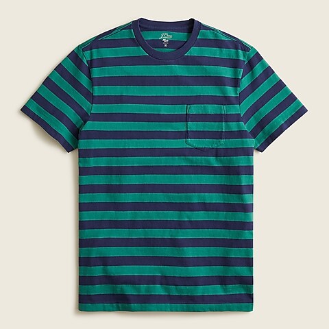 mens Cotton pocket T-shirt in stripe