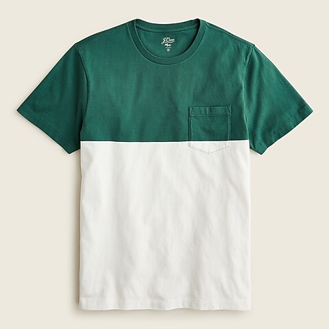 mens Cotton pocket T-shirt in stripe