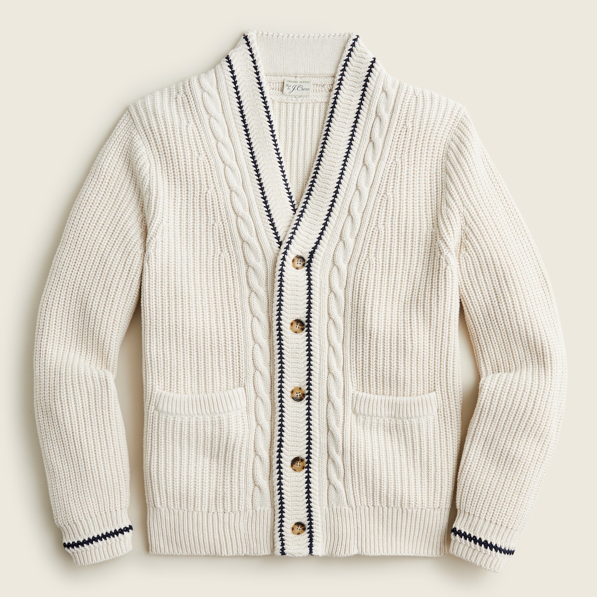 カーディガン "B" camel pepuramu cardigan white bibiy Lamotte Cashmere Cardigan in White Ivory | Veronica Beard