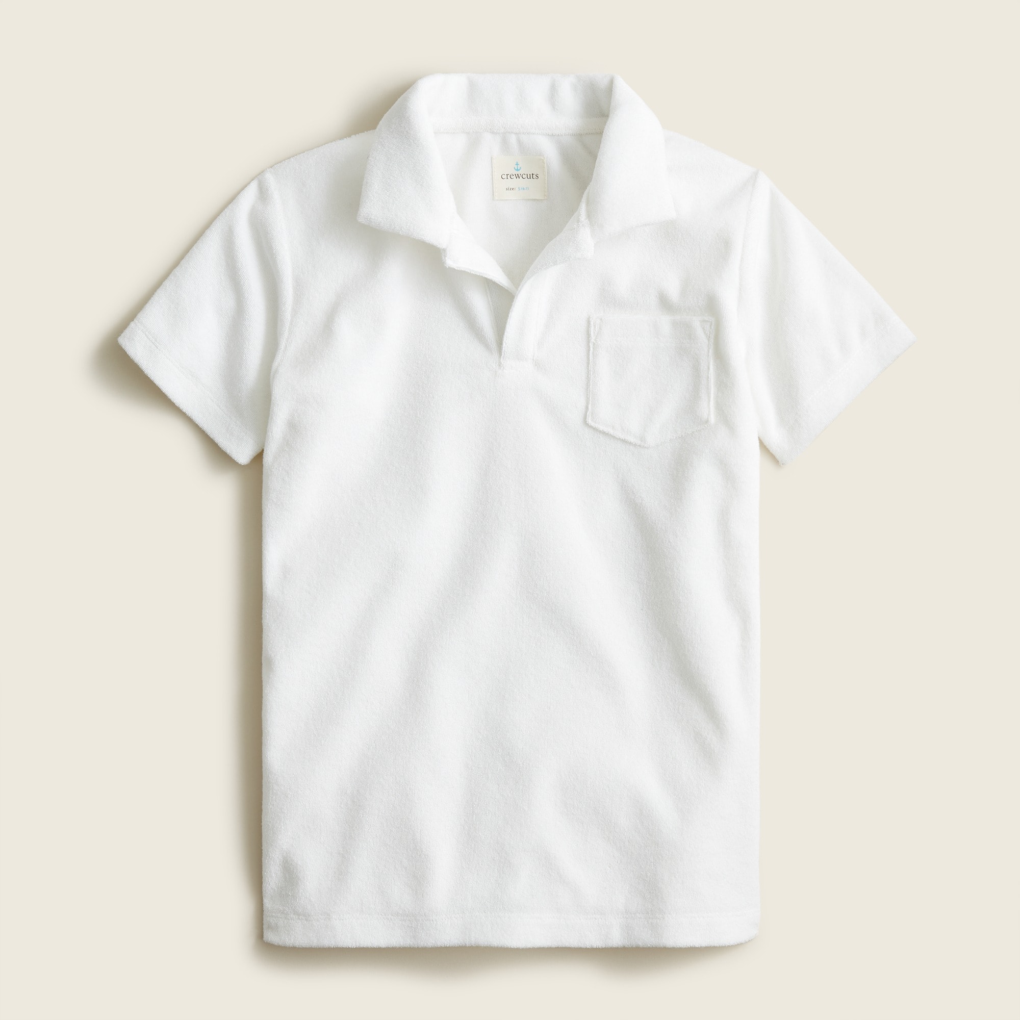 J.Crew: Boys' Short-sleeve Polo Shirt In Towel Terry For Boys
