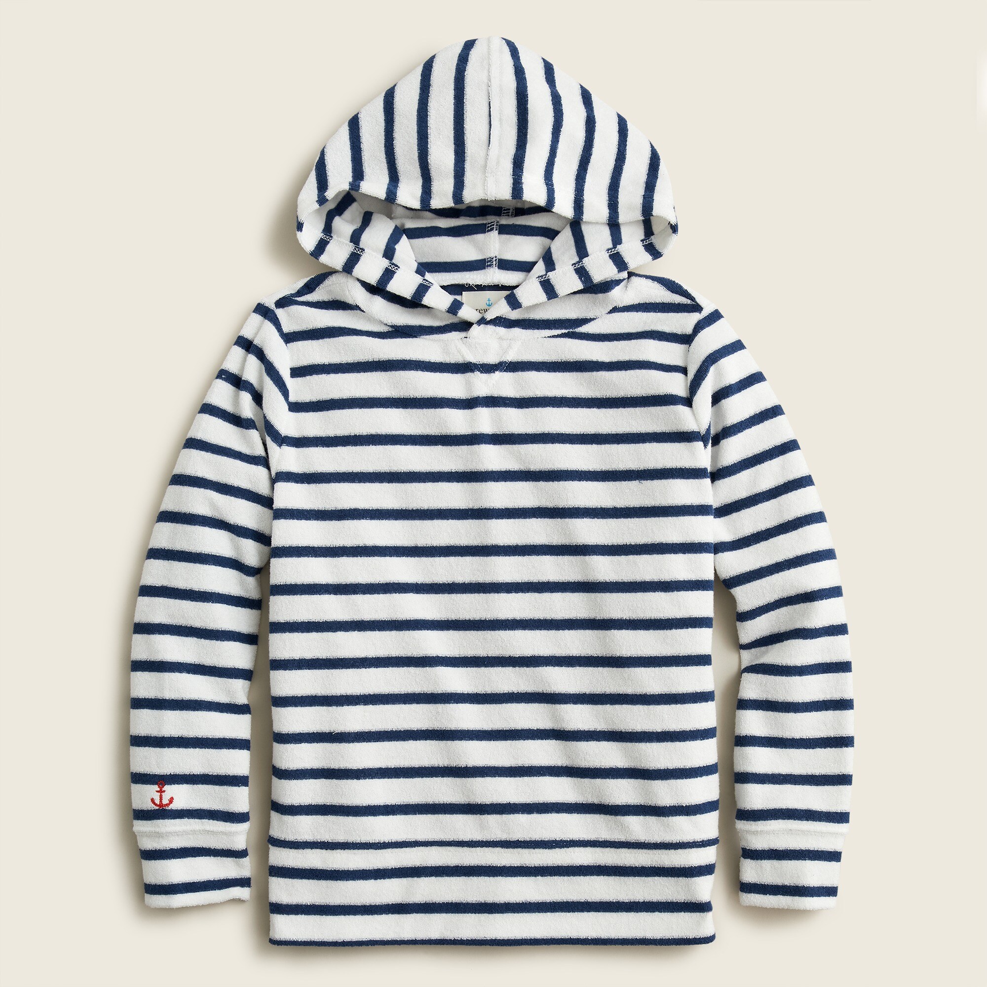 J.Crew Boys Long sleeve Hoodie In Towel Terry For Boys