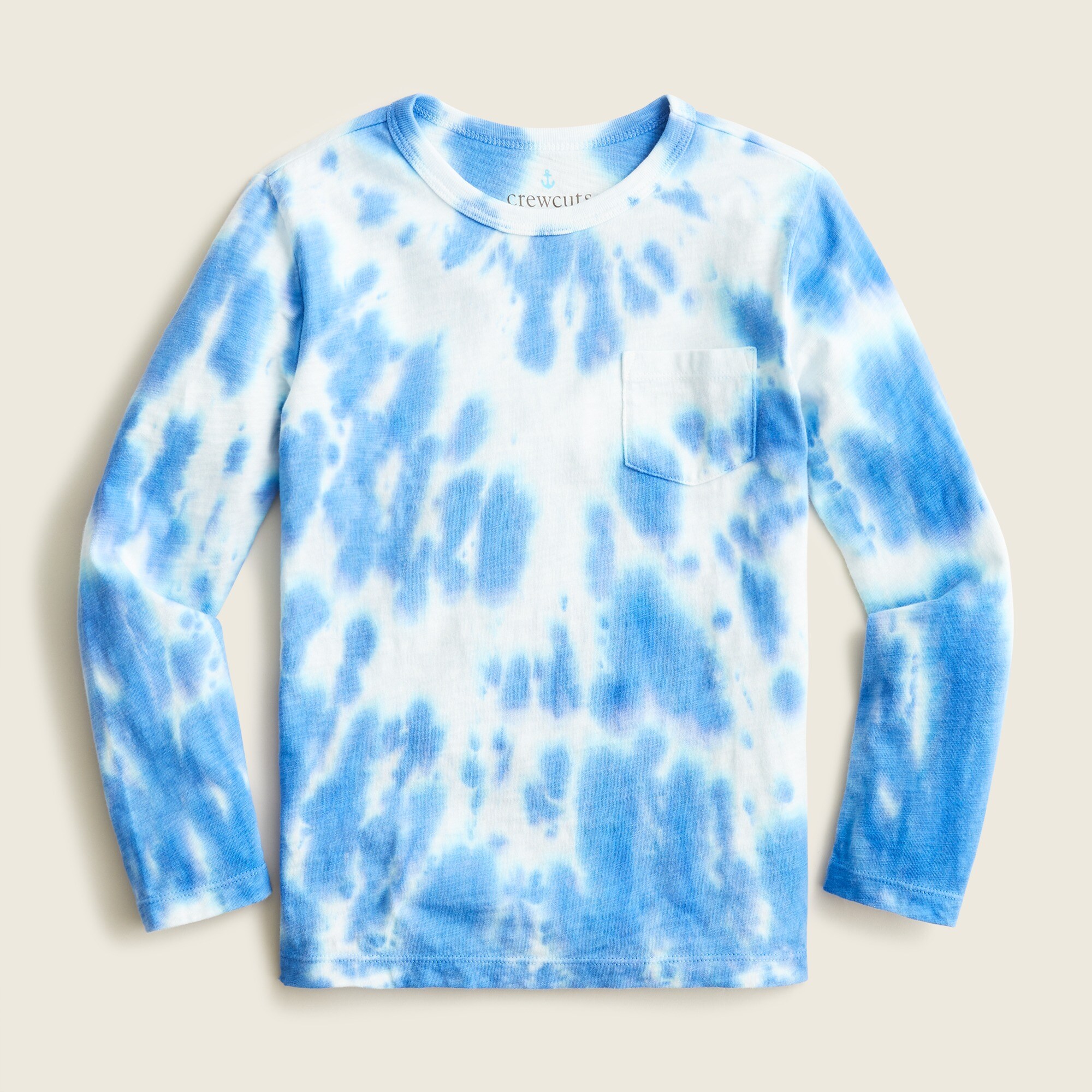 Kids' long-sleeve T-shirt in tie-dye