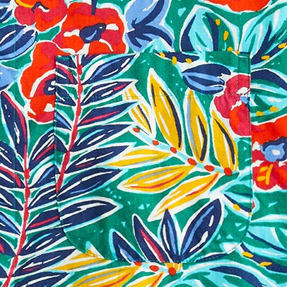 Short-sleeve slub cotton camp-collar shirt in print FOLIAGE PAISLEY RED BLU j.crew: short-sleeve slub cotton camp-collar shirt in print for men