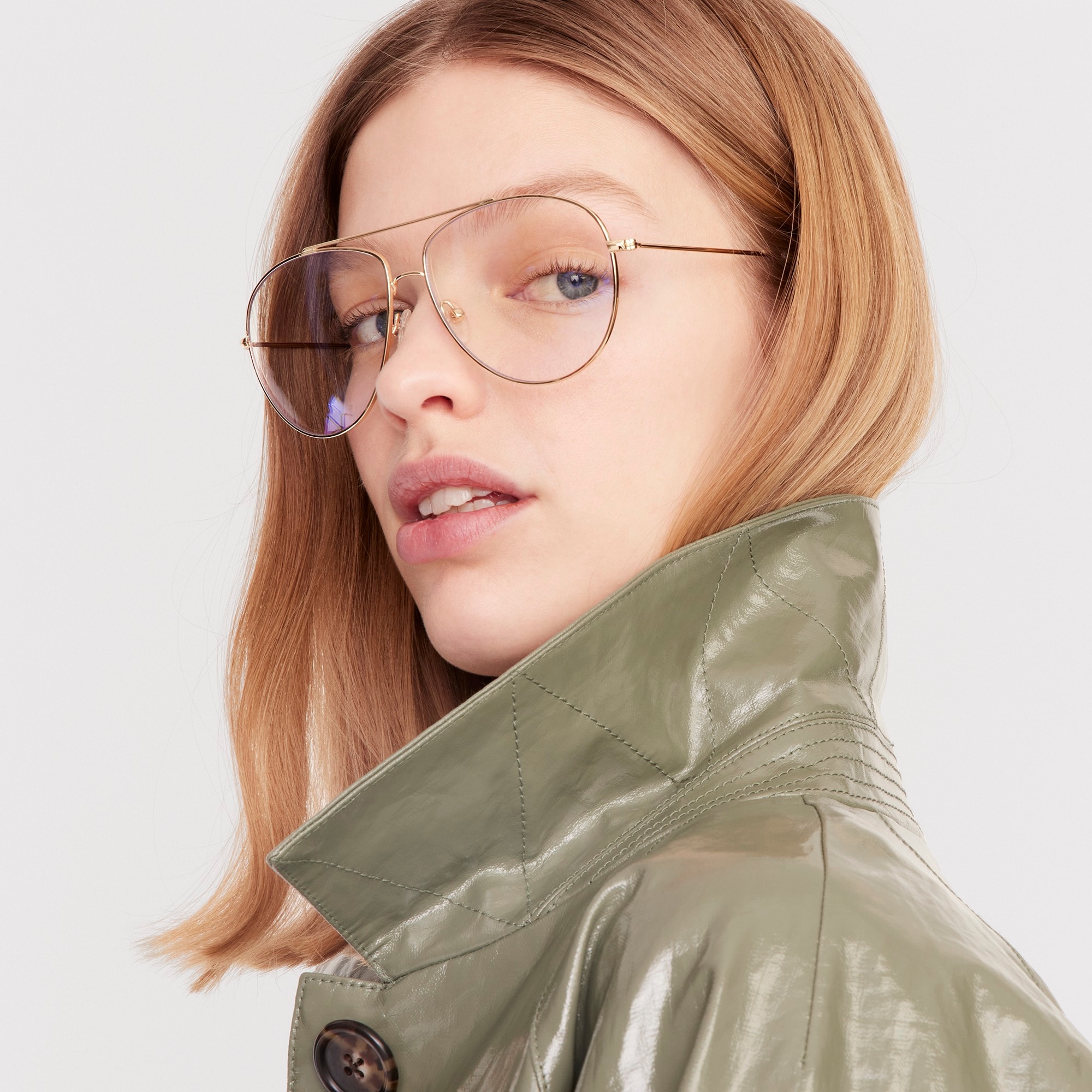 J.Crew Bondi Aviator Bluelight Glasses For Women