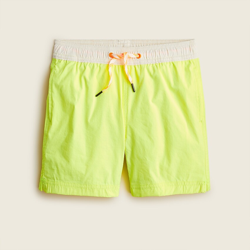 j.crew: boys' swim trunk with upf 50+ for boys, right side, view zoomed