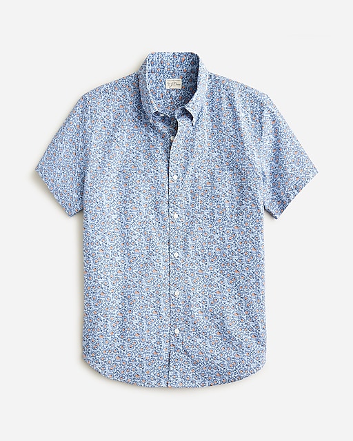 mens Short-sleeve seersucker shirt in print