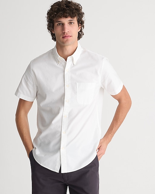  Slim short-sleeve Broken-in organic cotton oxford shirt