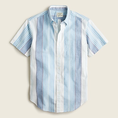  Short-sleeve Broken-in organic cotton oxford shirt