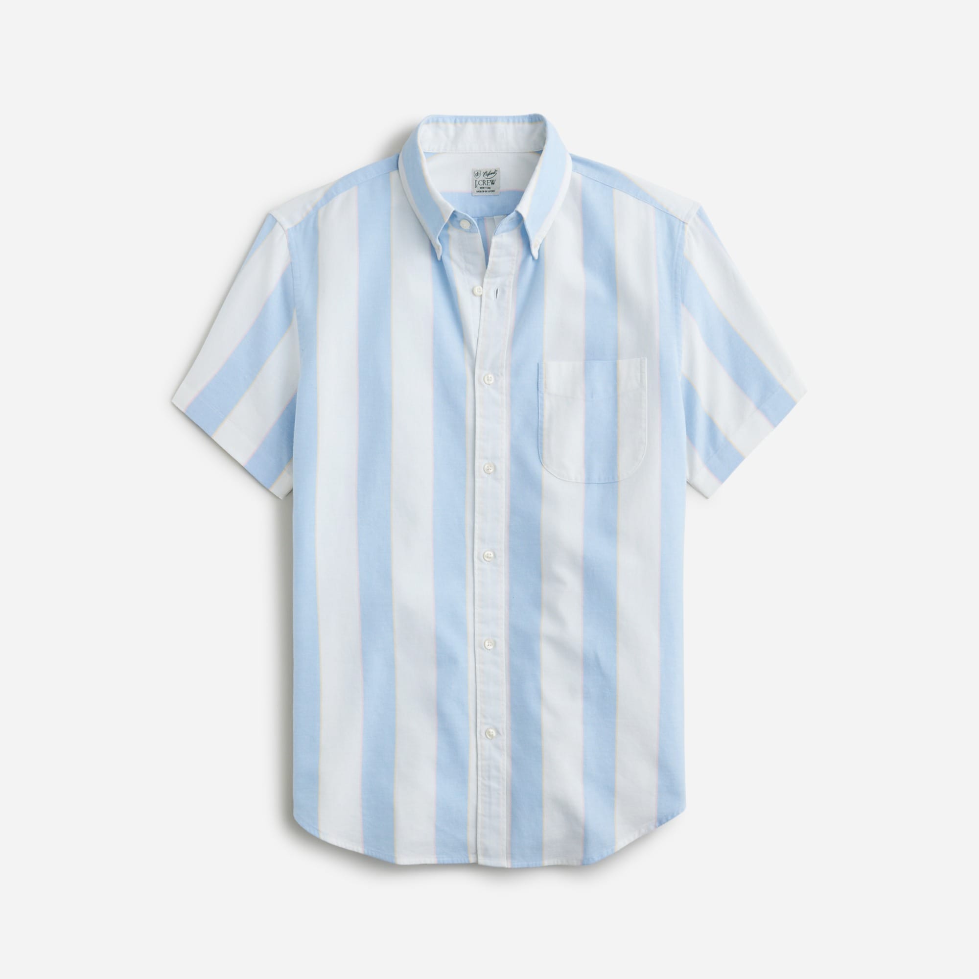 mens Slim short-sleeve Broken-in organic cotton oxford shirt