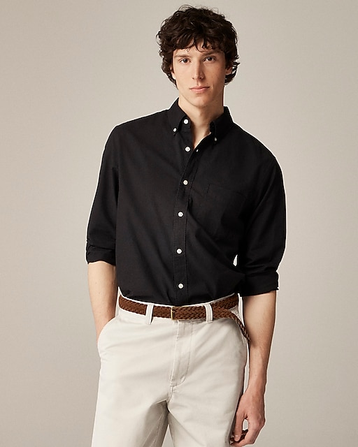 mens Slim Broken-in garment-dyed organic cotton oxford shirt