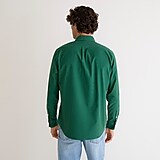 Broken-in garment-dyed organic cotton oxford shirt