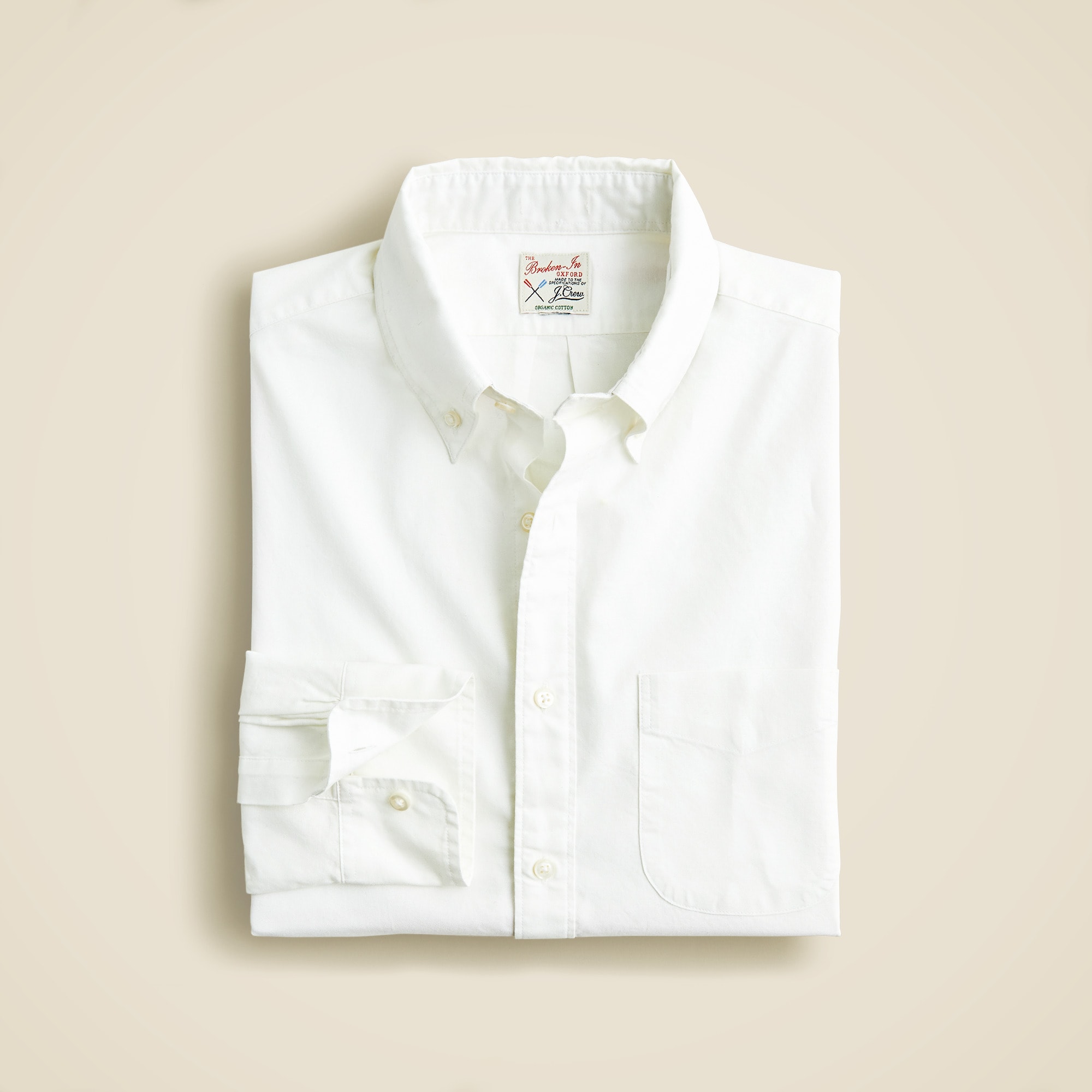 Broken-in organic cotton oxford shirt